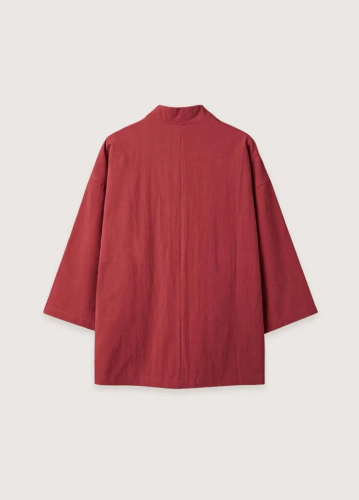 Veste homme kimono cardigan rouge — Jun