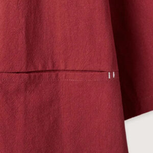 Veste homme kimono cardigan rouge — Jun vue 3