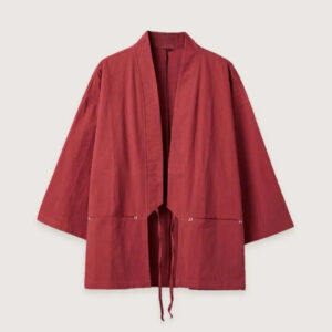 Veste homme kimono cardigan rouge — Jun