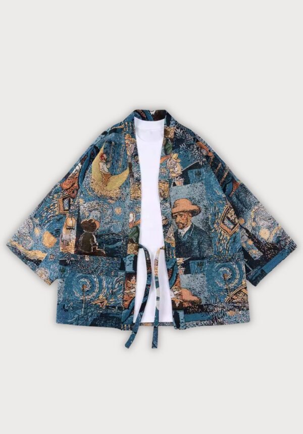 Veste kimono à motifs — Van Gogh