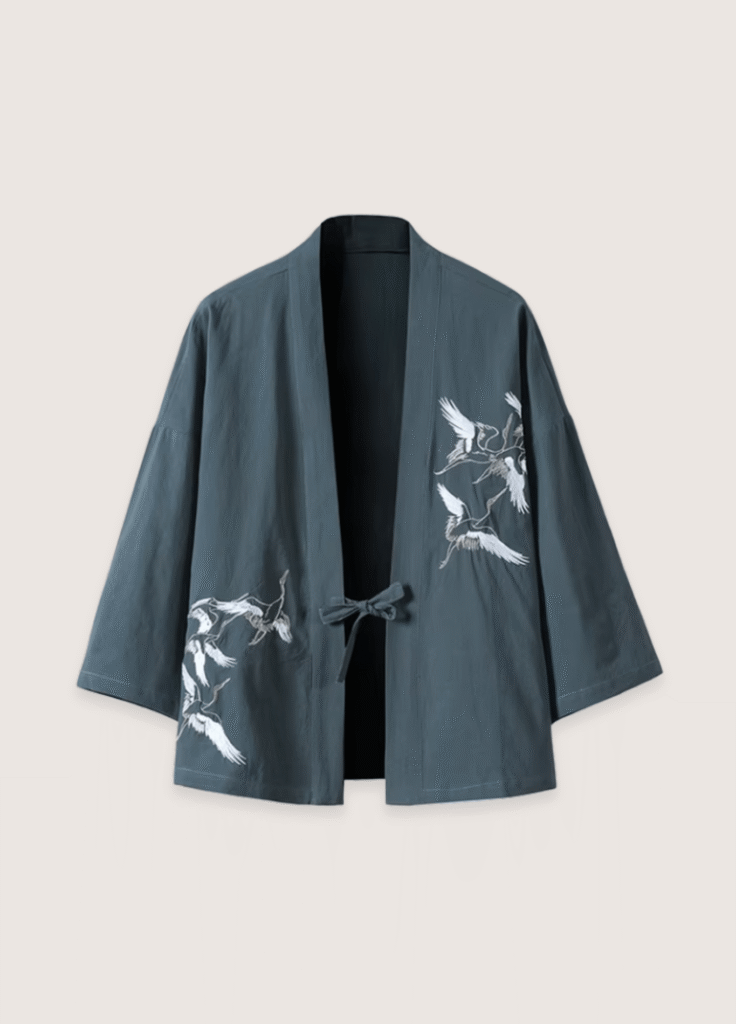 Veste kimono bleu gris — Kaze