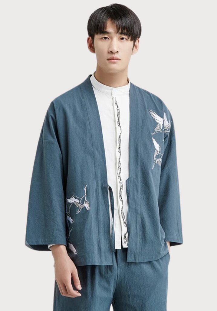 Veste kimono brodée — Avelin