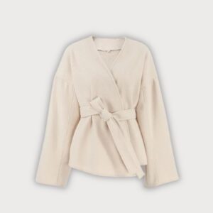 Veste kimono courte — Écru vue 2
