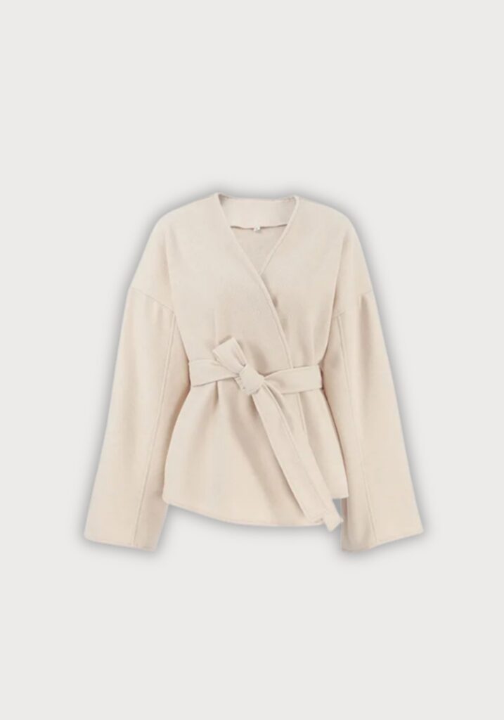 Veste kimono courte — Écru