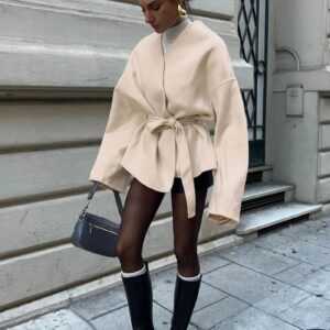 Veste kimono courte — Écru