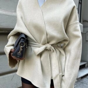 Veste kimono courte — Écru vue 5