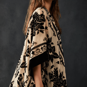 Veste kimono crème et noir — Kuro