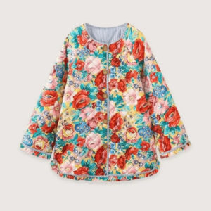 Veste kimono fleurie matelassée femme — Nishiki