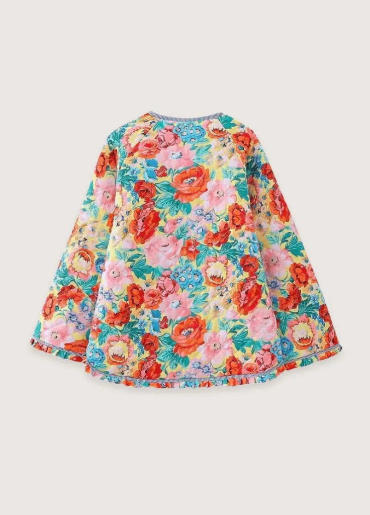 Veste kimono fleurie matelassée femme — Nishiki