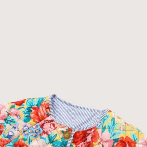 Veste kimono fleurie matelassée femme — Nishiki vue 3