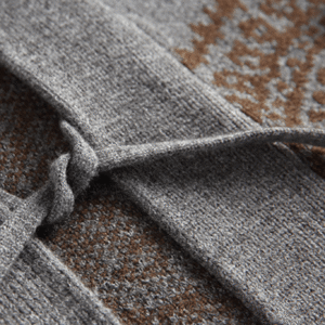 Veste kimono grise — Motifs Paisley vue 2