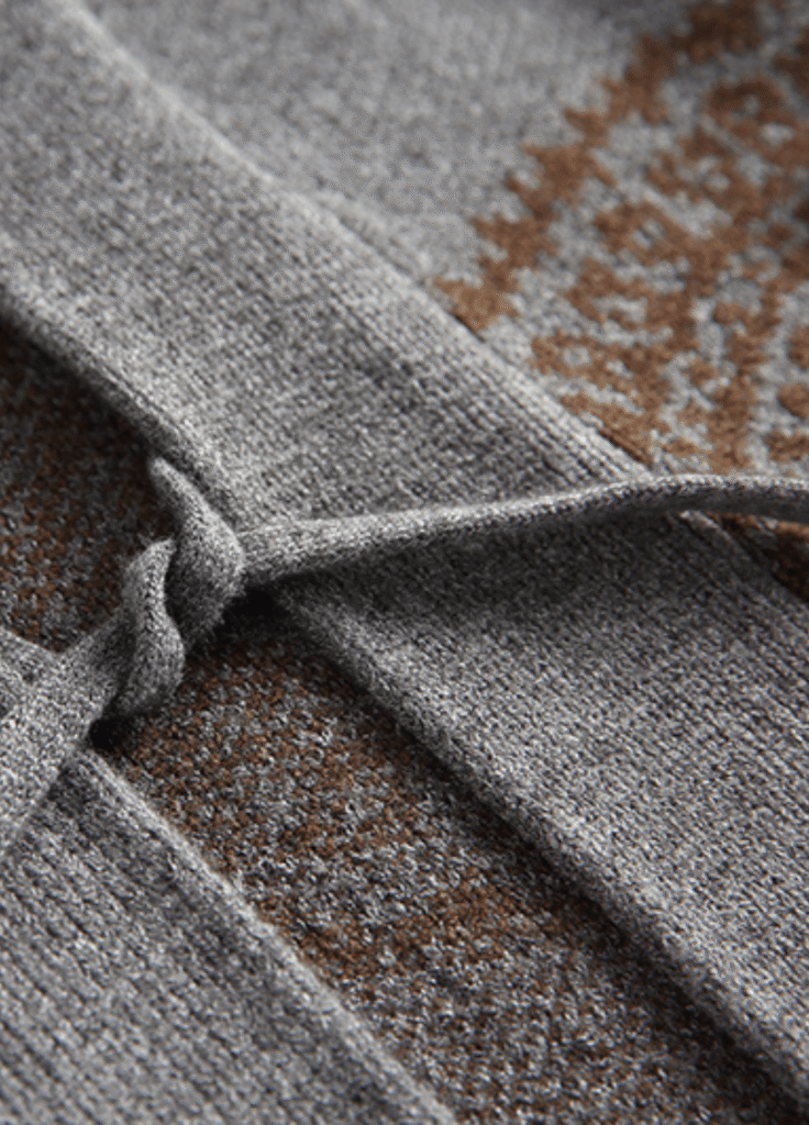 Veste kimono grise — Motifs Paisley