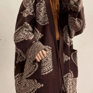 Veste kimono homme moderne marron — Cha vue 2