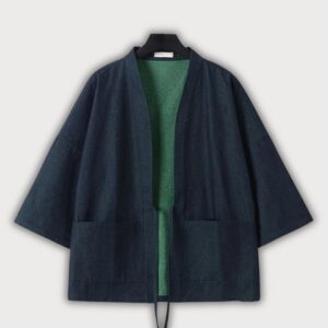 Veste kimono en denim — Kimura vue 3