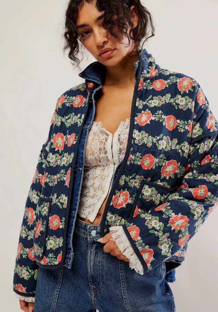 Veste kimono marine — Adèle