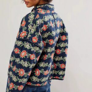 Veste kimono marine — Adèle vue 3
