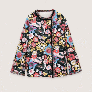 Veste kimono matelassée — Éclat Floral