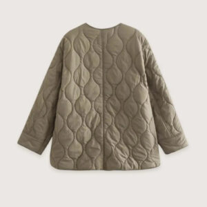 Veste kimono matelassée femme olive — Wakaba vue 4