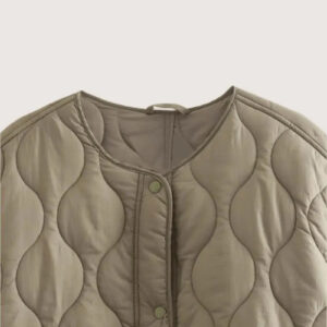 Veste kimono matelassée femme olive — Wakaba vue 5