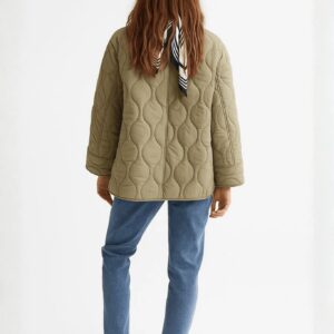 Veste kimono matelassée femme olive — Wakaba vue 2