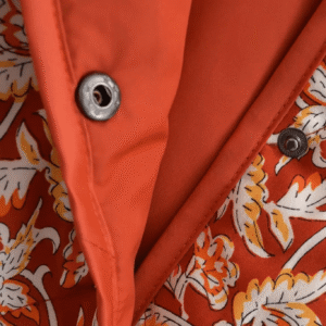 Veste kimono matelassée — Floral Terracotta vue 4
