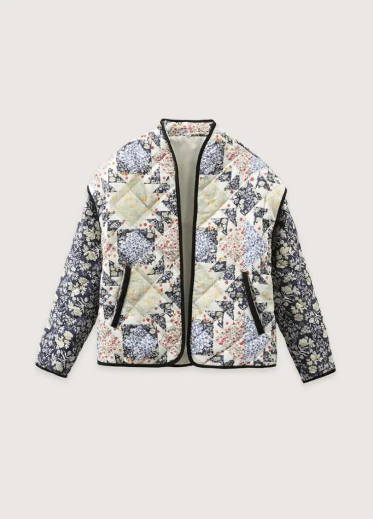 Veste kimono matelassée patchwork — Sorairo
