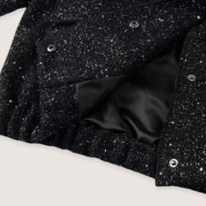 Veste kimono noir à paillettes — Hoshi vue 4