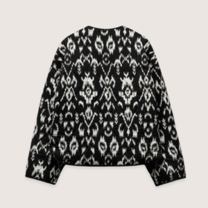 Veste kimono noir et blanc — Ikat vue 2