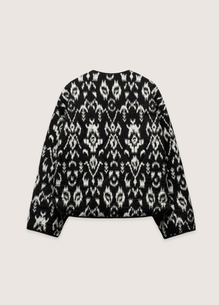 Veste kimono noir et blanc — Ikat