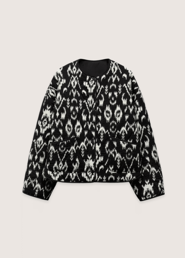 Veste kimono noir et blanc — Ikat