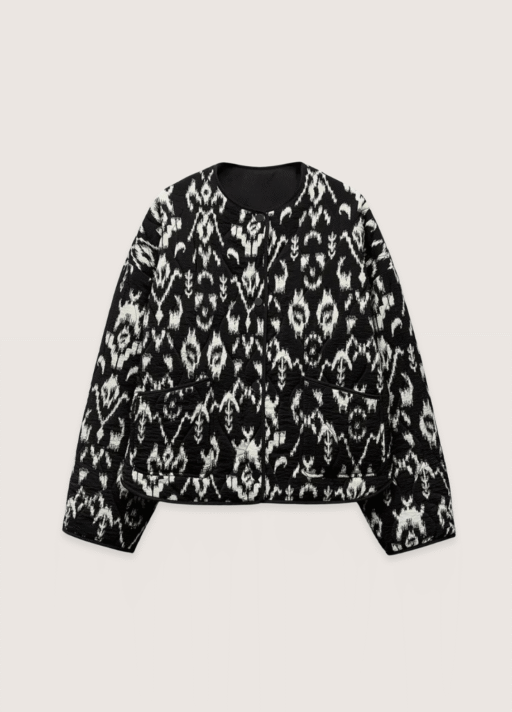 Veste kimono noir et blanc — Ikat