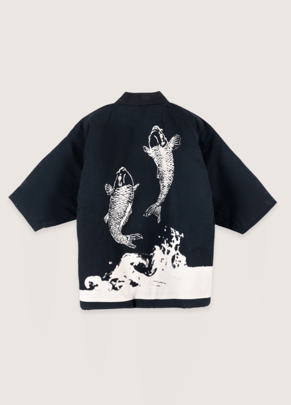 Veste kimono noir — Carpe Koï Nipponne