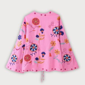Veste kimono rose — Suzana vue 2