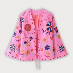 Veste kimono rose — Suzana