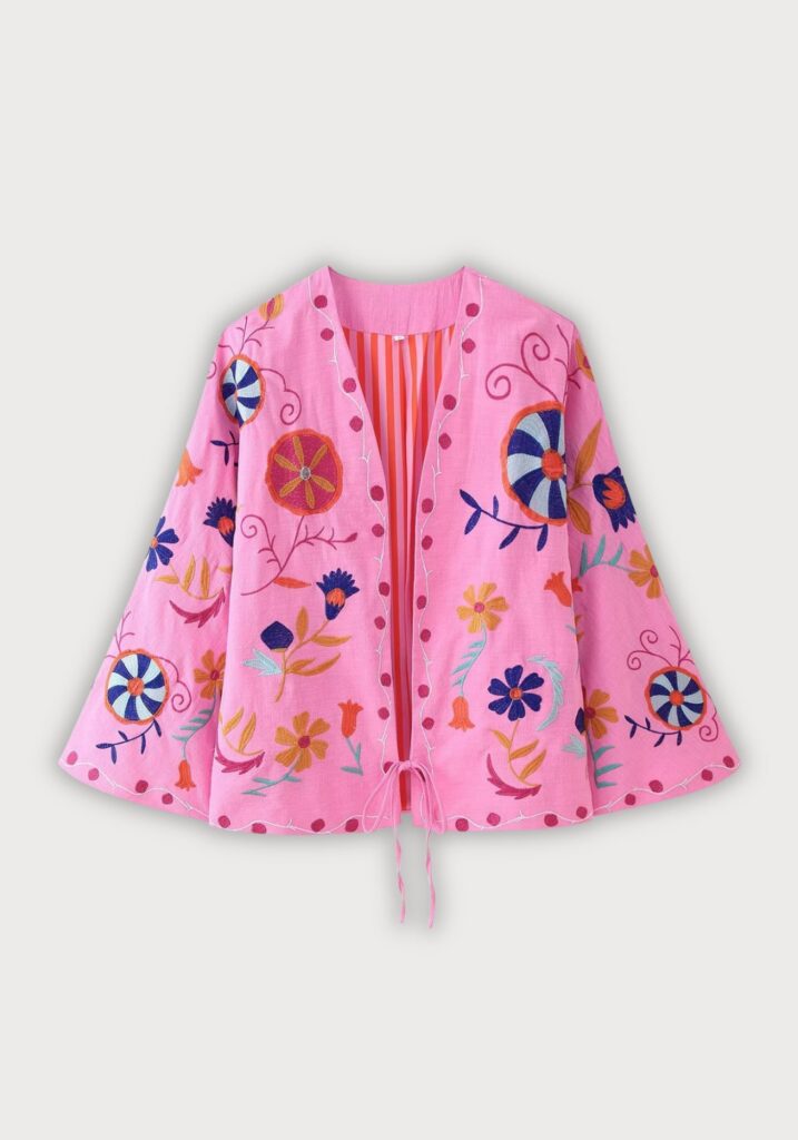 Veste kimono rose — Suzana