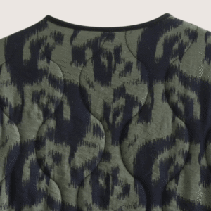 Veste kimono vert olive — Ikat vue 5