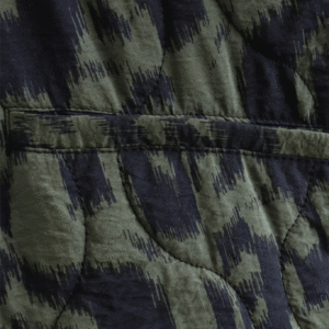 Veste kimono vert olive — Ikat vue 4