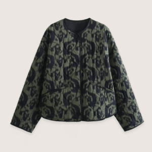 Veste kimono vert olive — Ikat