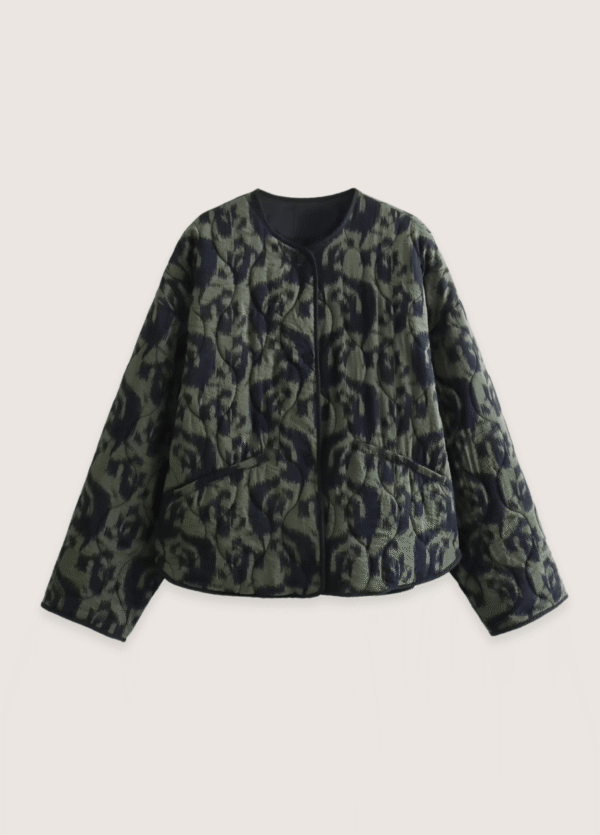 Veste kimono vert olive — Ikat