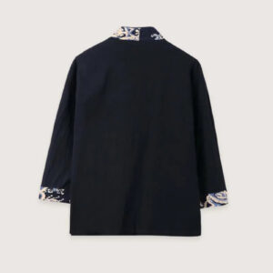 Veste style kimono homme noir chic — Shin vue 2
