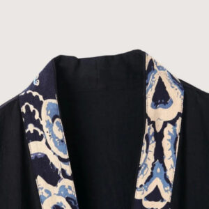 Veste style kimono homme noir chic — Shin vue 4