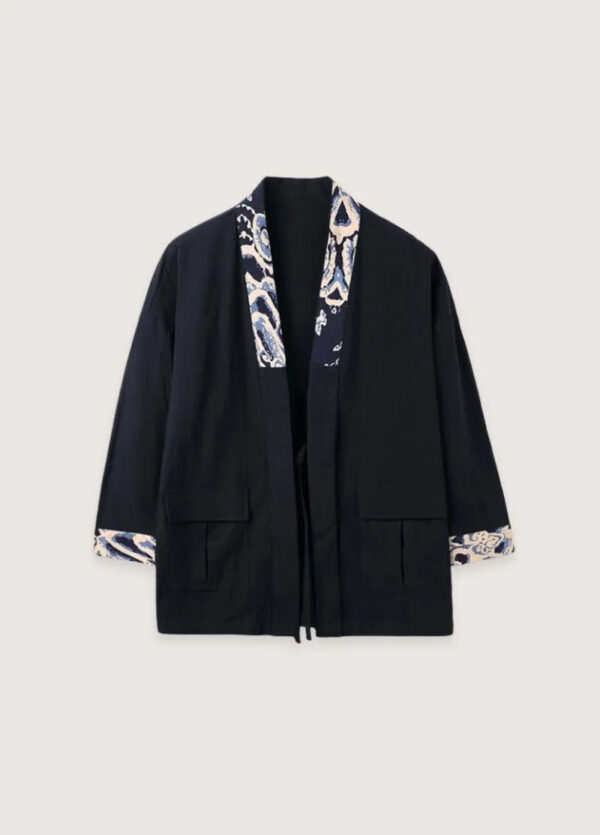Veste style kimono homme noir chic — Shin