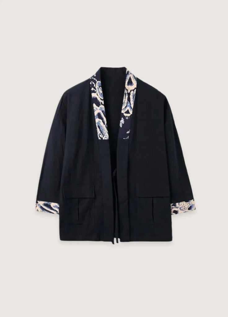 Veste style kimono homme noir chic — Shin