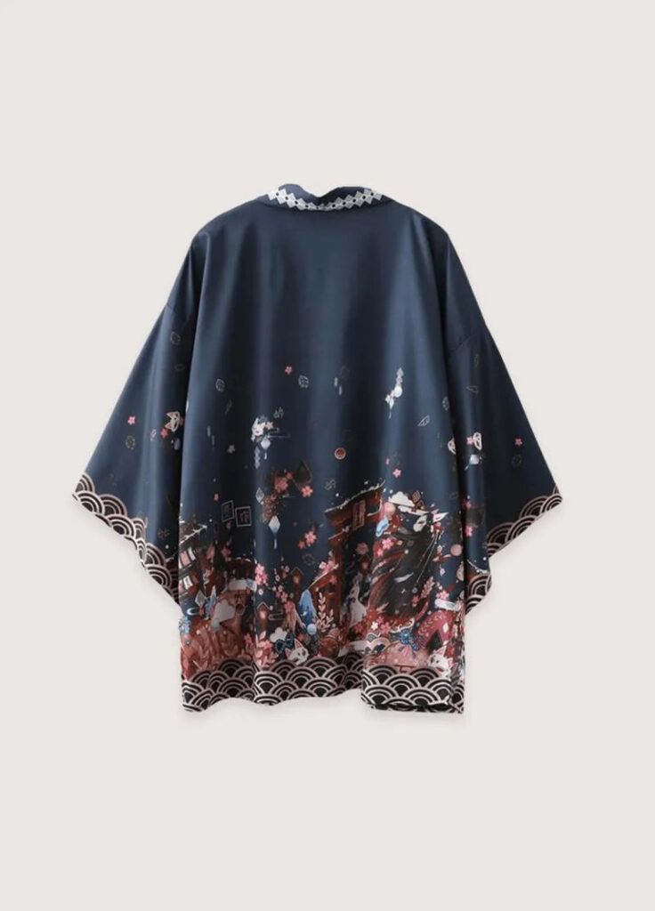 Yukata homme traditionnel bleu — Mori